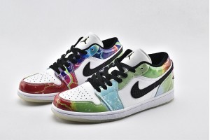 Air Jordan 1 Low Galaxy Colorful Blue CW7310 909 Womens And Mens Shoes  